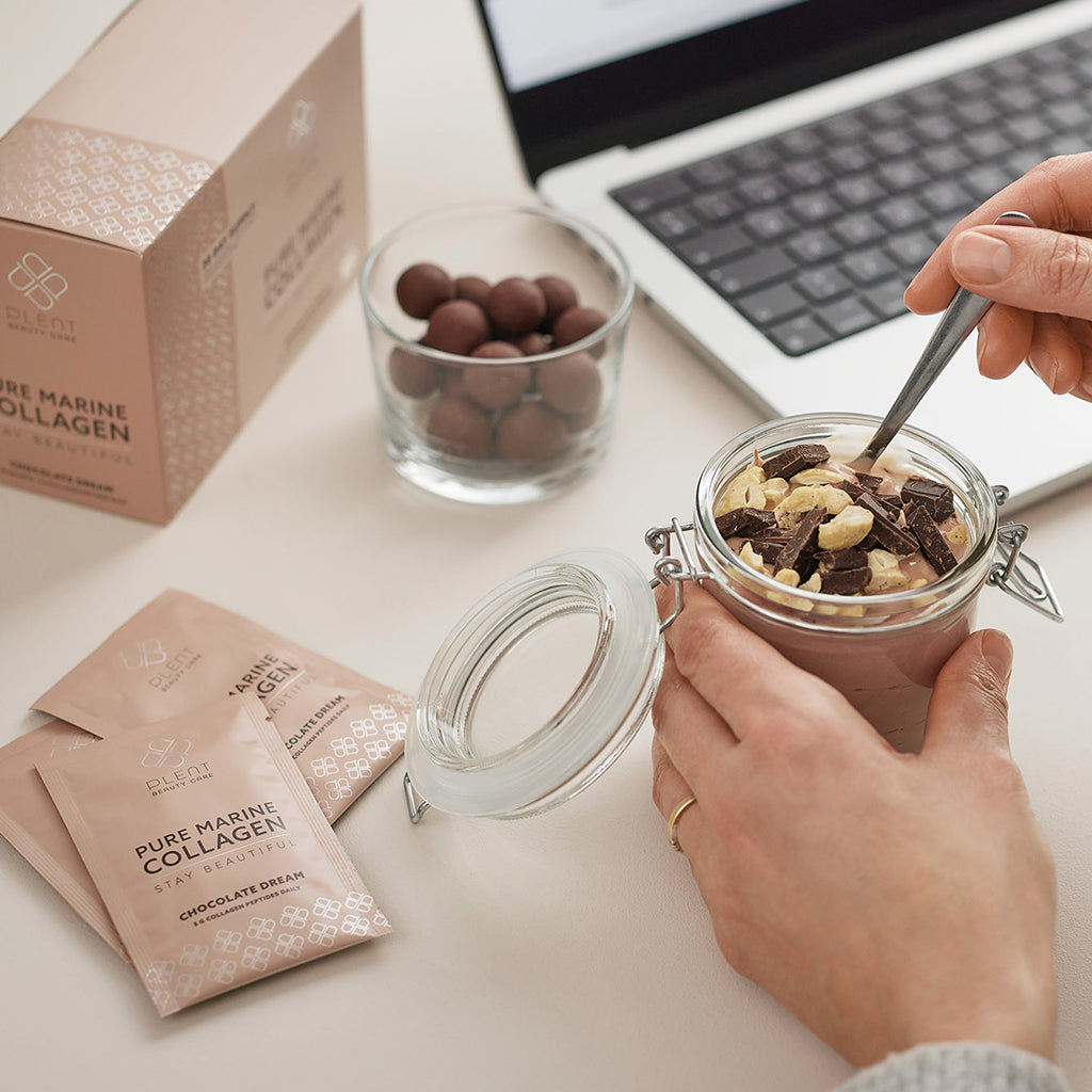 Plent Pure Marine Collagen Chocolate Dream - 4x30 Sachets - 3+1 Gratis Aanbieding