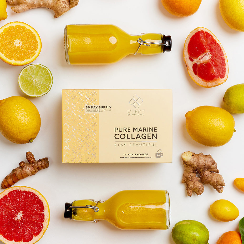 Plent Pure Marine Collagen Citrus Lemonade - 4x30 sachets - 3+1 Gratis Aanbieding