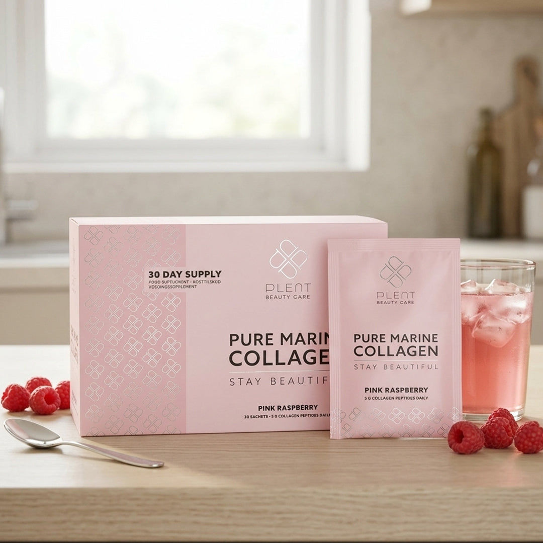 Plent Pure Marine Collagen Pink Raspberry - 4x30 Sachets - 3+1 Gratis Aanbieding