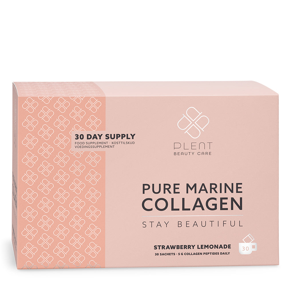 Plent Pure Marine Collagen Strawberry Lemonade - 4x30 sachets - 3+1 Gratis Aanbieding