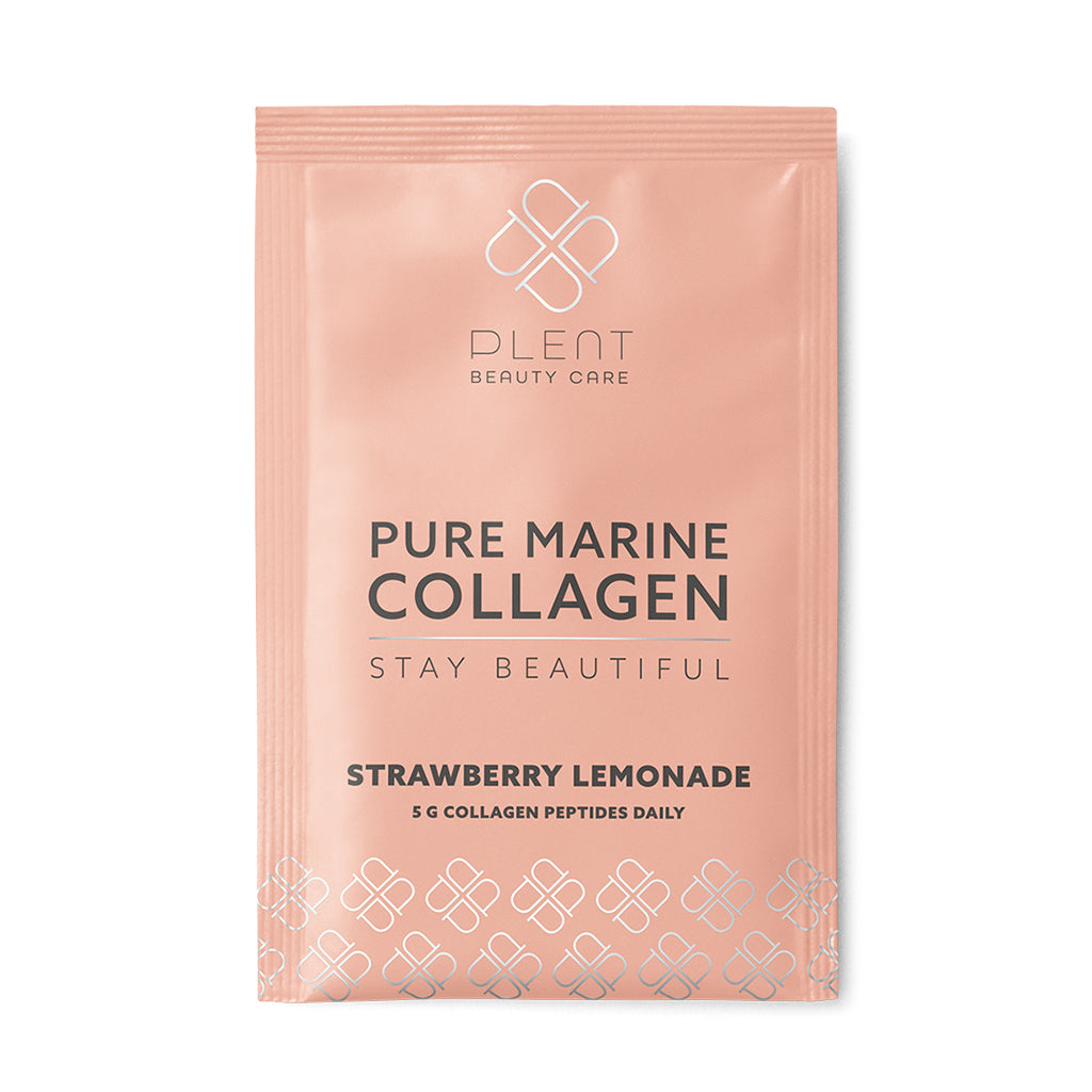 Plent Pure Marine Collagen Strawberry Lemonade - 4x30 sachets - 3+1 Gratis Aanbieding