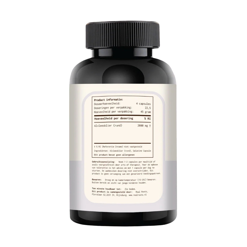 Real Roots - Alvleesklier 500mg - 90 Caps