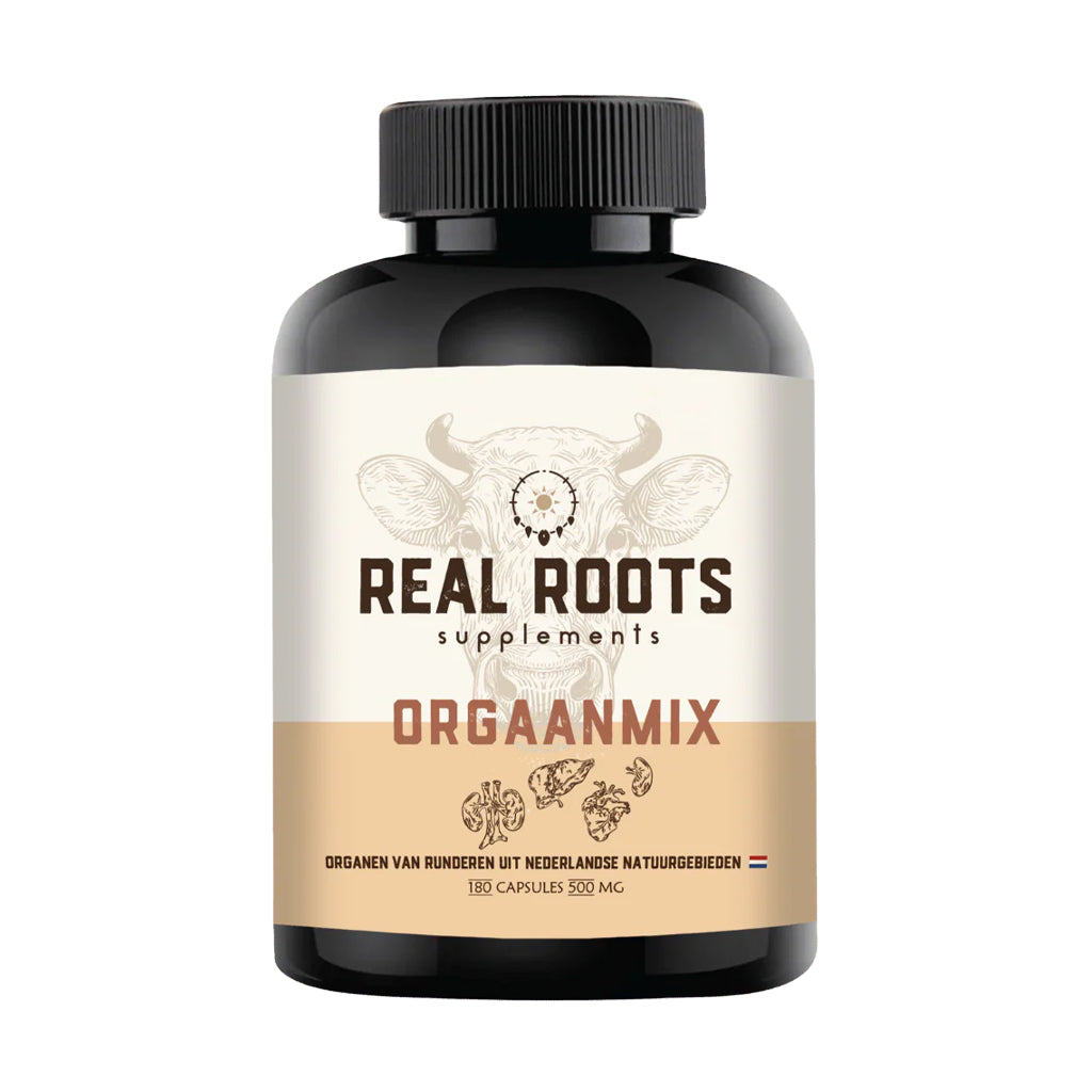 Real Roots - Orgaanmix (Lever, Hart, Nier, Milt) 500mg - 180 Caps