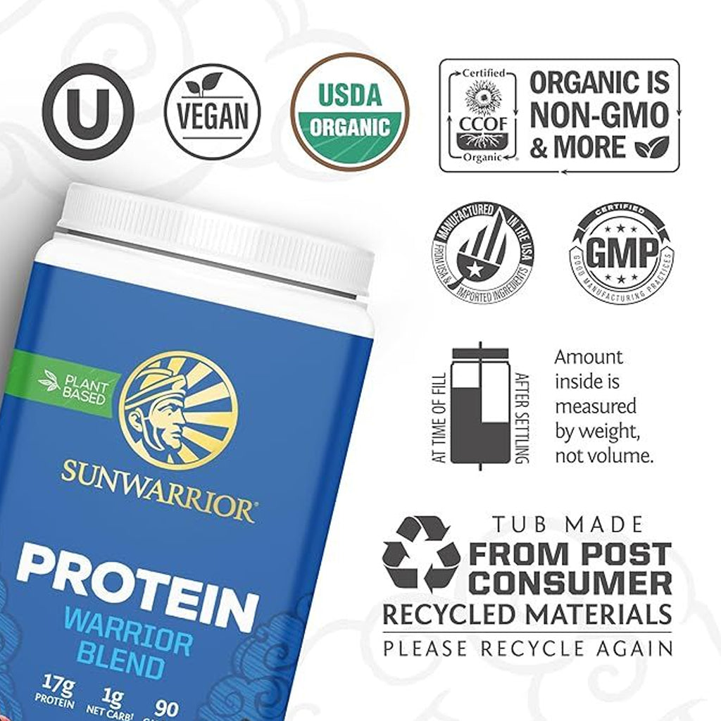 Sunwarrior - Warrior Blend Protein Vanilla - 3x750g - Aanbieding