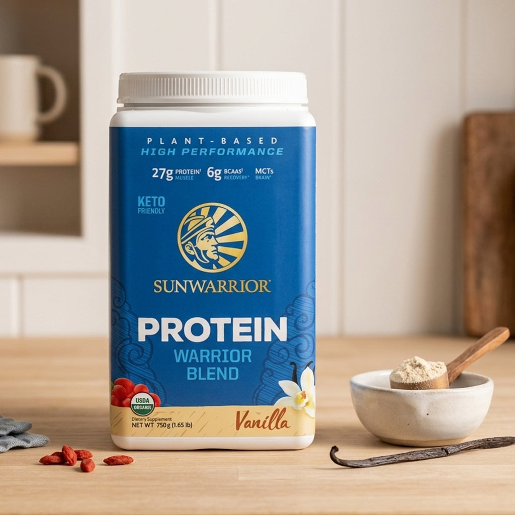 Sunwarrior - Warrior Blend Protein Vanilla - 3x750g - Aanbieding
