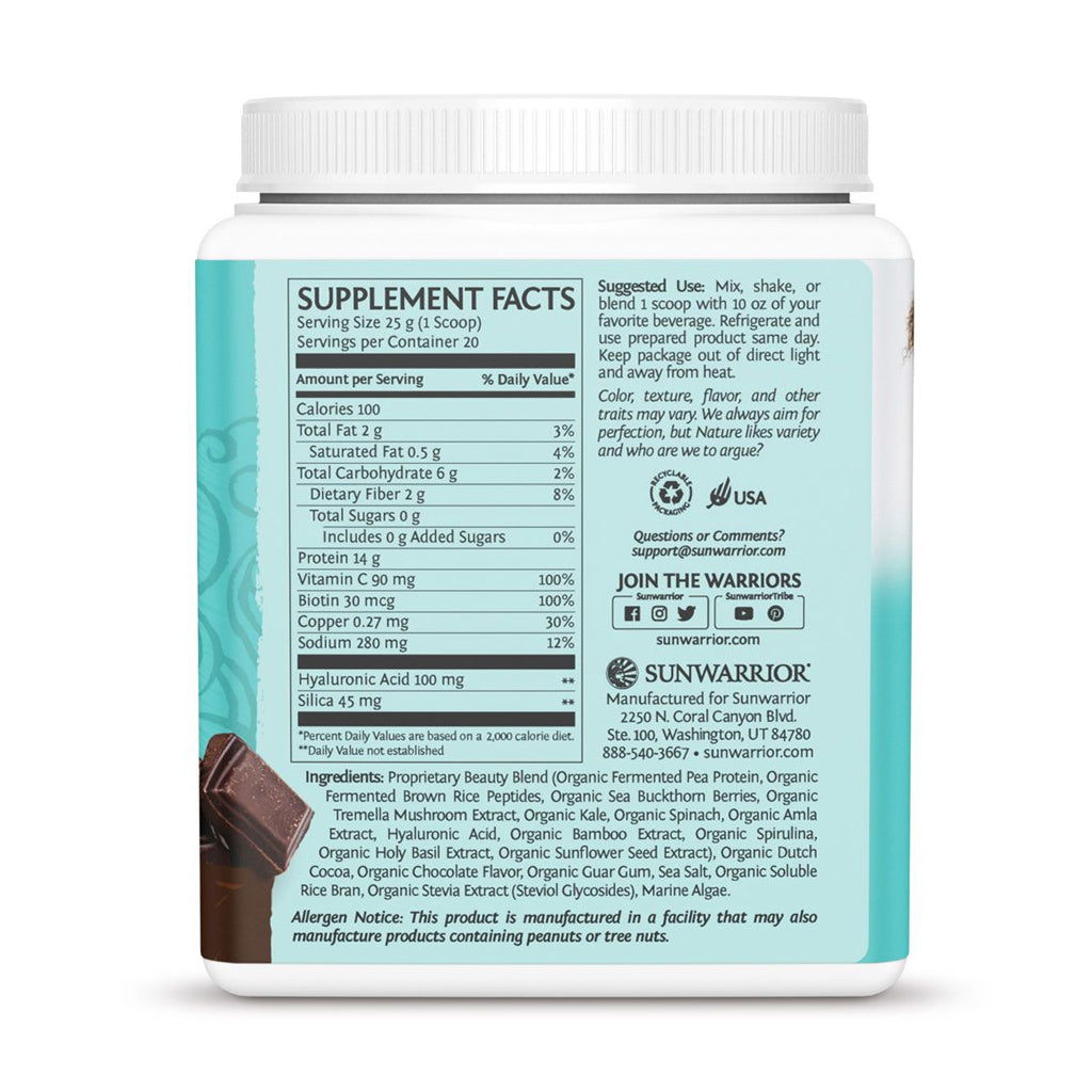 Sunwarrior - Collagen Building Protein Peptides Chocolate - 500g