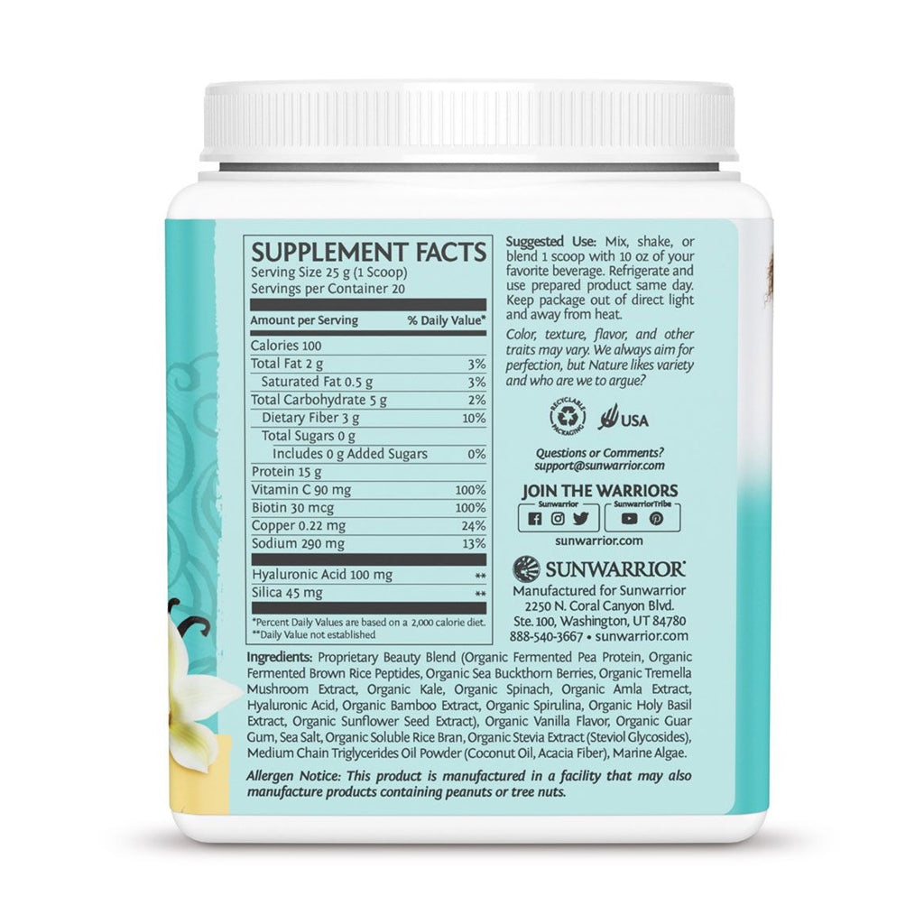 Sunwarrior - Collagen Building Protein Peptides Tahitian Vanilla - 500g