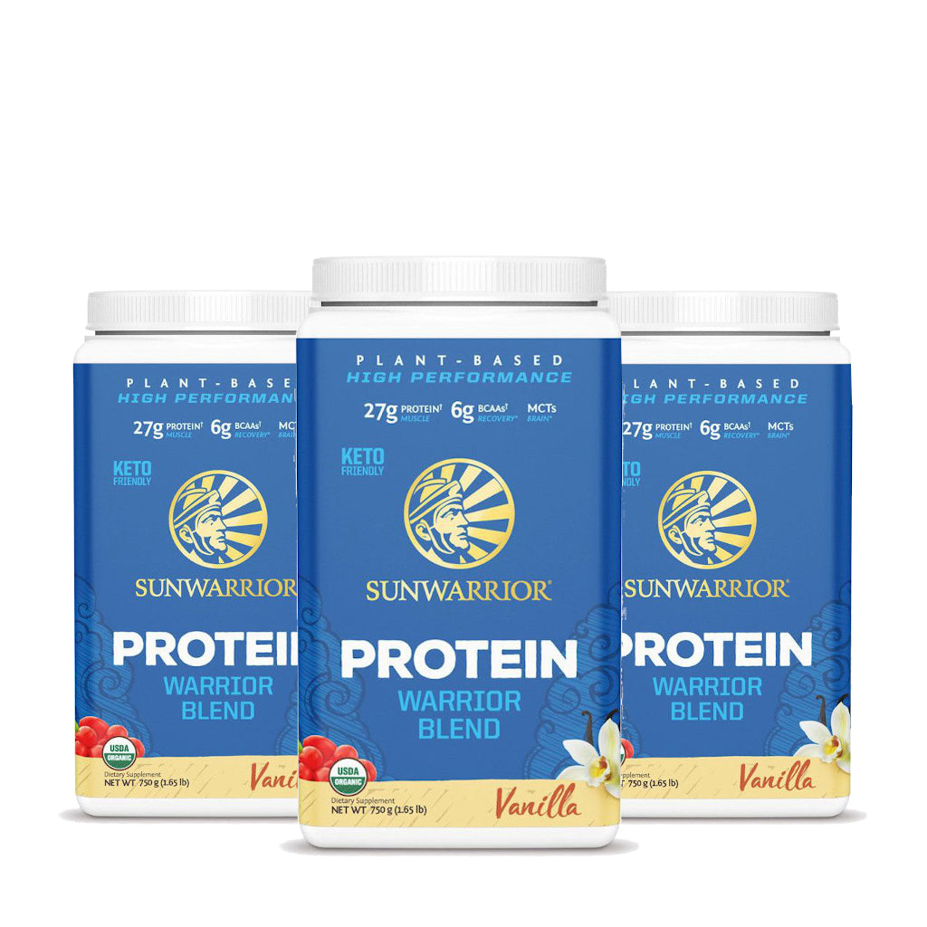 Sunwarrior - Warrior Blend Protein Vanilla - 3x750g - Aanbieding
