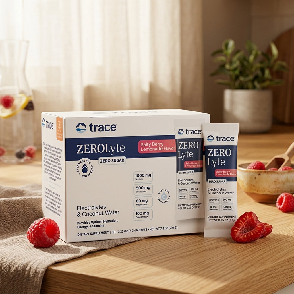 Trace Minerals - ZEROlyte - Salty Berry Lemonade - 30 Sachets