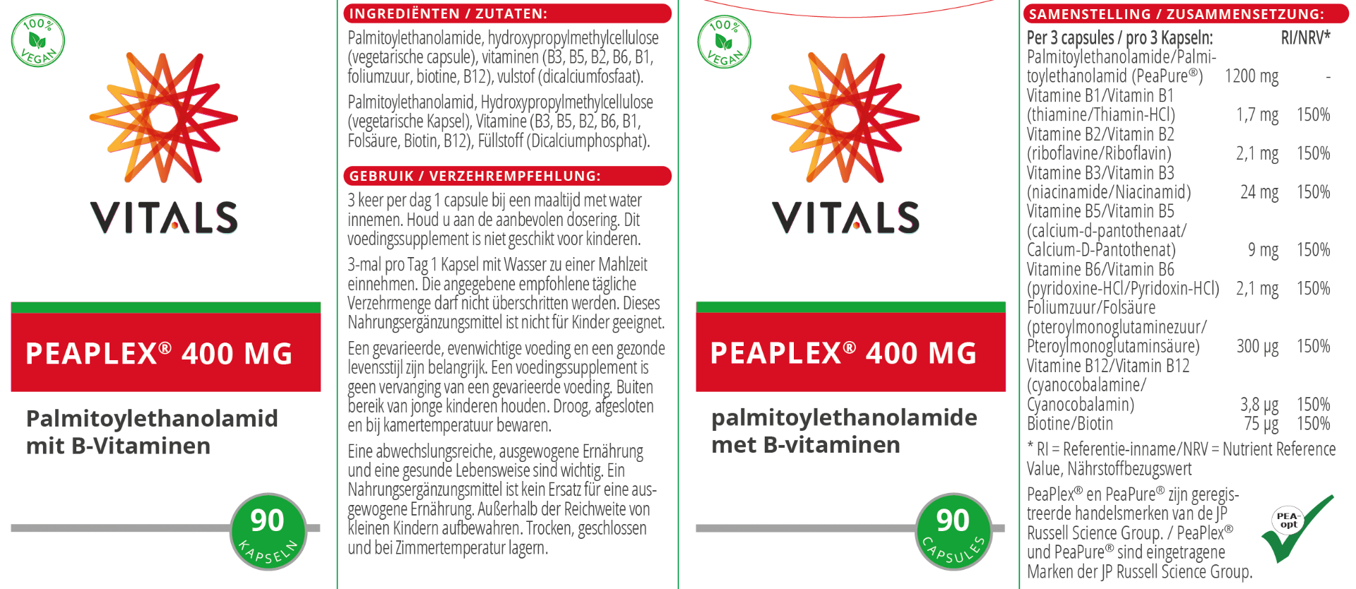 Vitals - PeaPlex® 400mg - 90 Caps