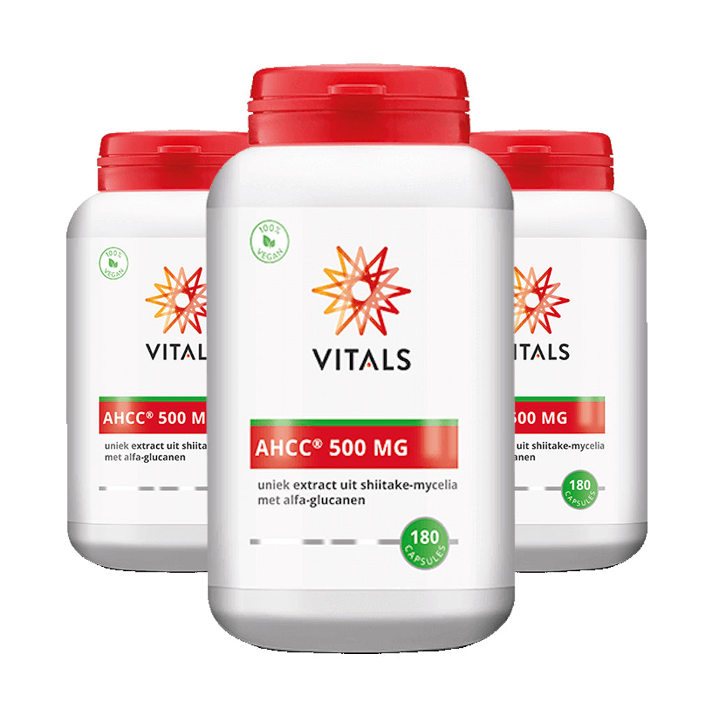 Vitals - AHCC® 500mg - 3x180 Caps - Aanbieding